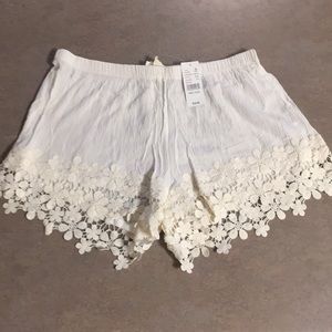 Pacsun White Lacy Shorts